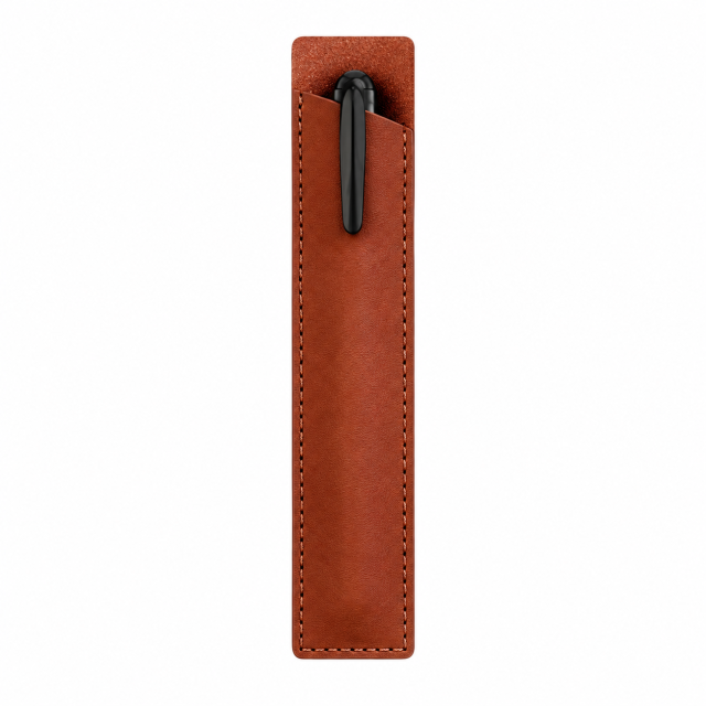 PU Leather Slant Opening Pen Sleeve