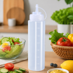 Plastic Squeeze Condiment Bottle With Precision Nozzle