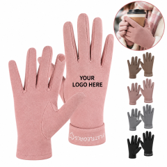 Polyester Micro Velvet Touchscreen Winter Gloves