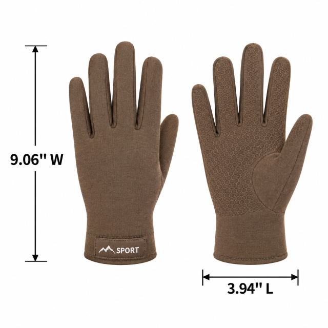 Polyester Micro Velvet Touchscreen Winter Gloves