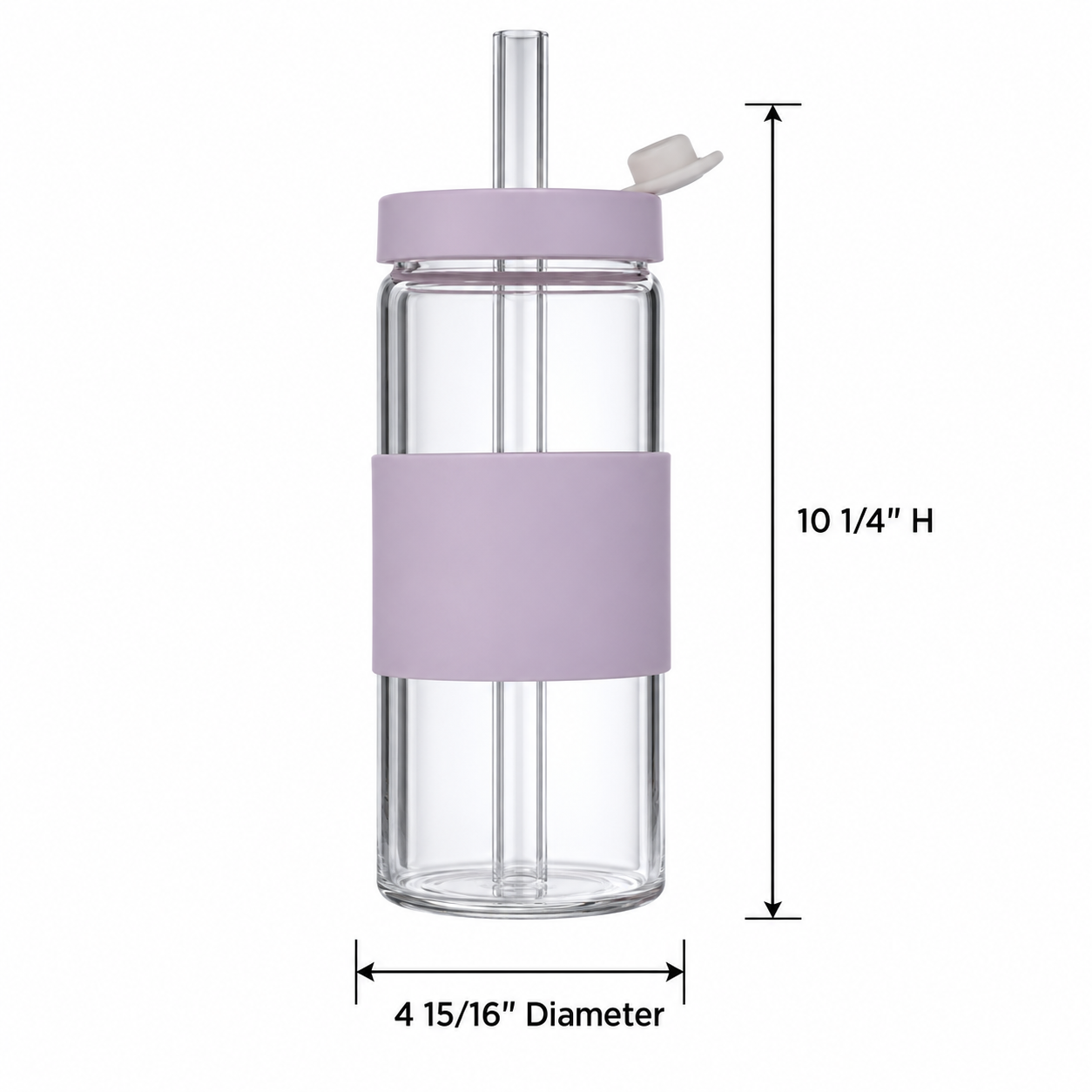 Portable Glass Tumbler With Straw
