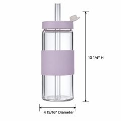 Portable Glass Tumbler With Straw
