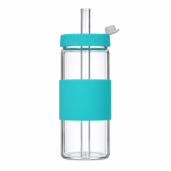 Portable Glass Tumbler With Straw