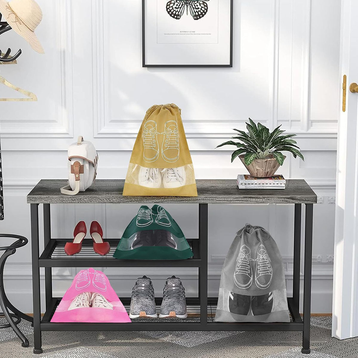 Portable Non Woven Shoe Storage Bag