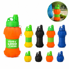 Pumpkin-Shaped Collapsible Silicone Bottle