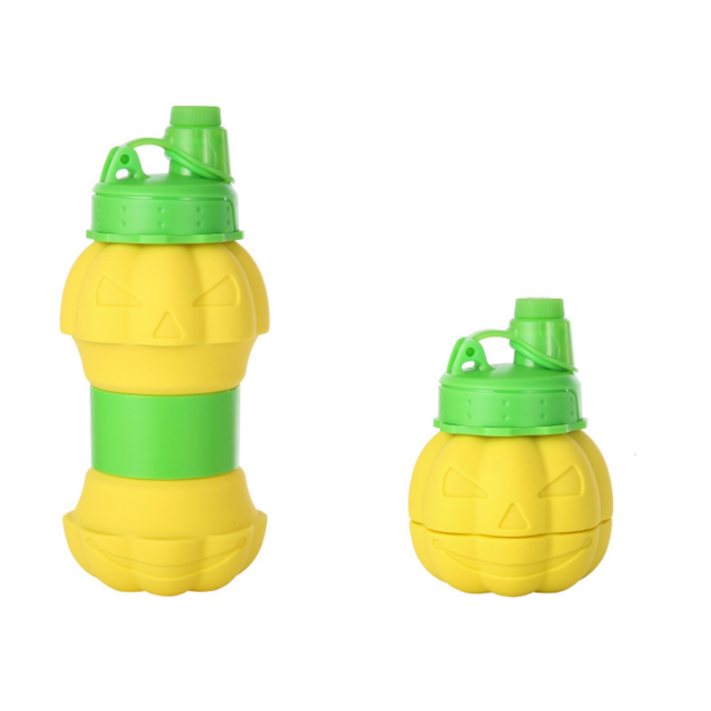 Pumpkin-Shaped Collapsible Silicone Bottle