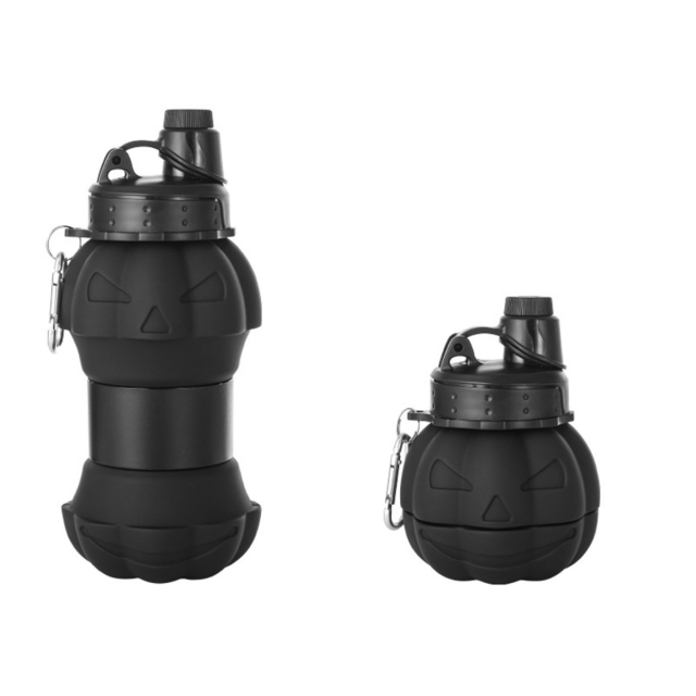 Pumpkin-Shaped Collapsible Silicone Bottle