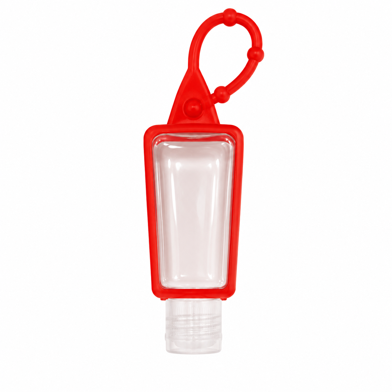 Refillable Clear Travel Bottle With Silicone Key Ring