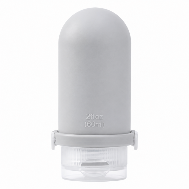 Refillable Silicone Travel Dispenser With Secure Strap