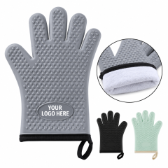 Silicone Cotton Lined Oven Mitts
