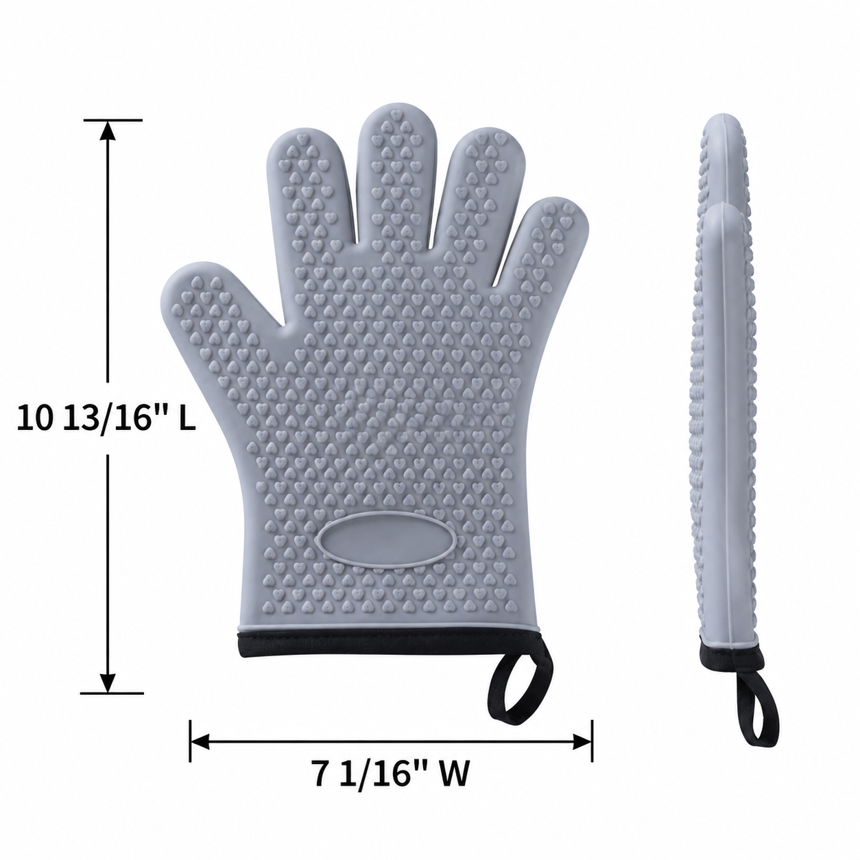 Silicone Cotton Lined Oven Mitts
