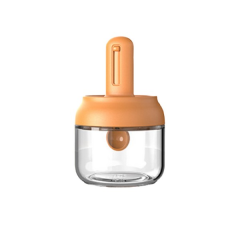 Telescopic Glass Seasoning Jar With Built-In Spoon