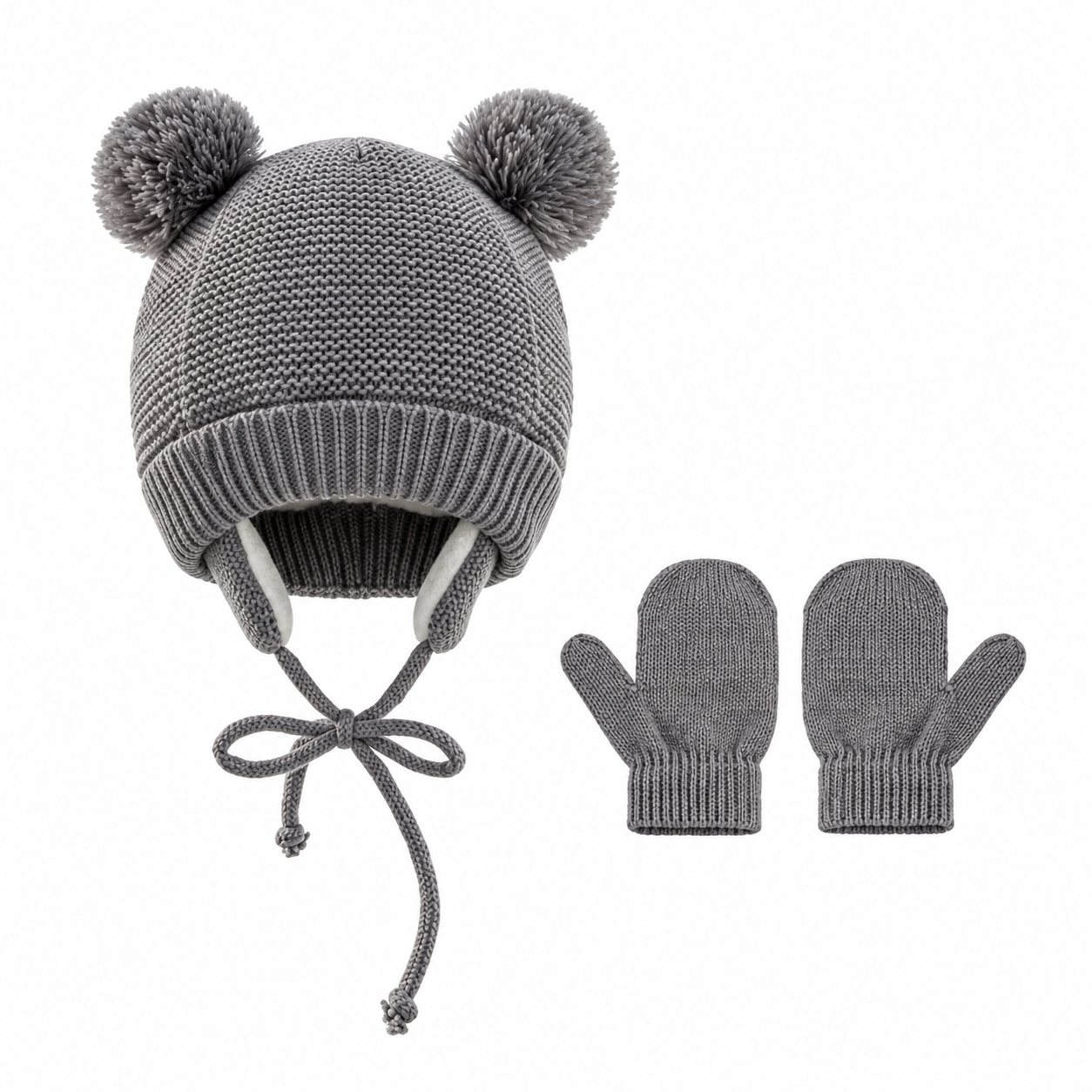 Toddler Knit Winter Hat and Glove Set