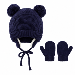 Toddler Knit Winter Hat and Glove Set
