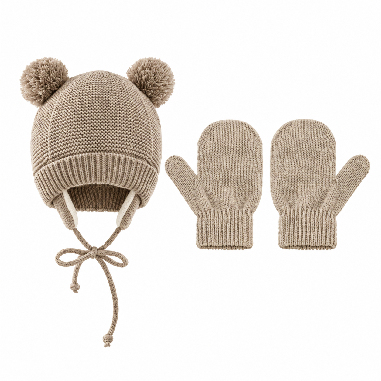 Toddler Knit Winter Hat and Glove Set