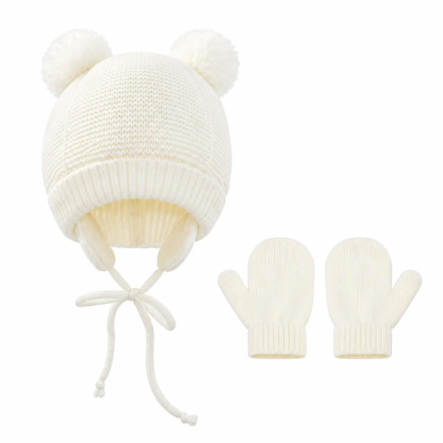 Toddler Knit Winter Hat and Glove Set