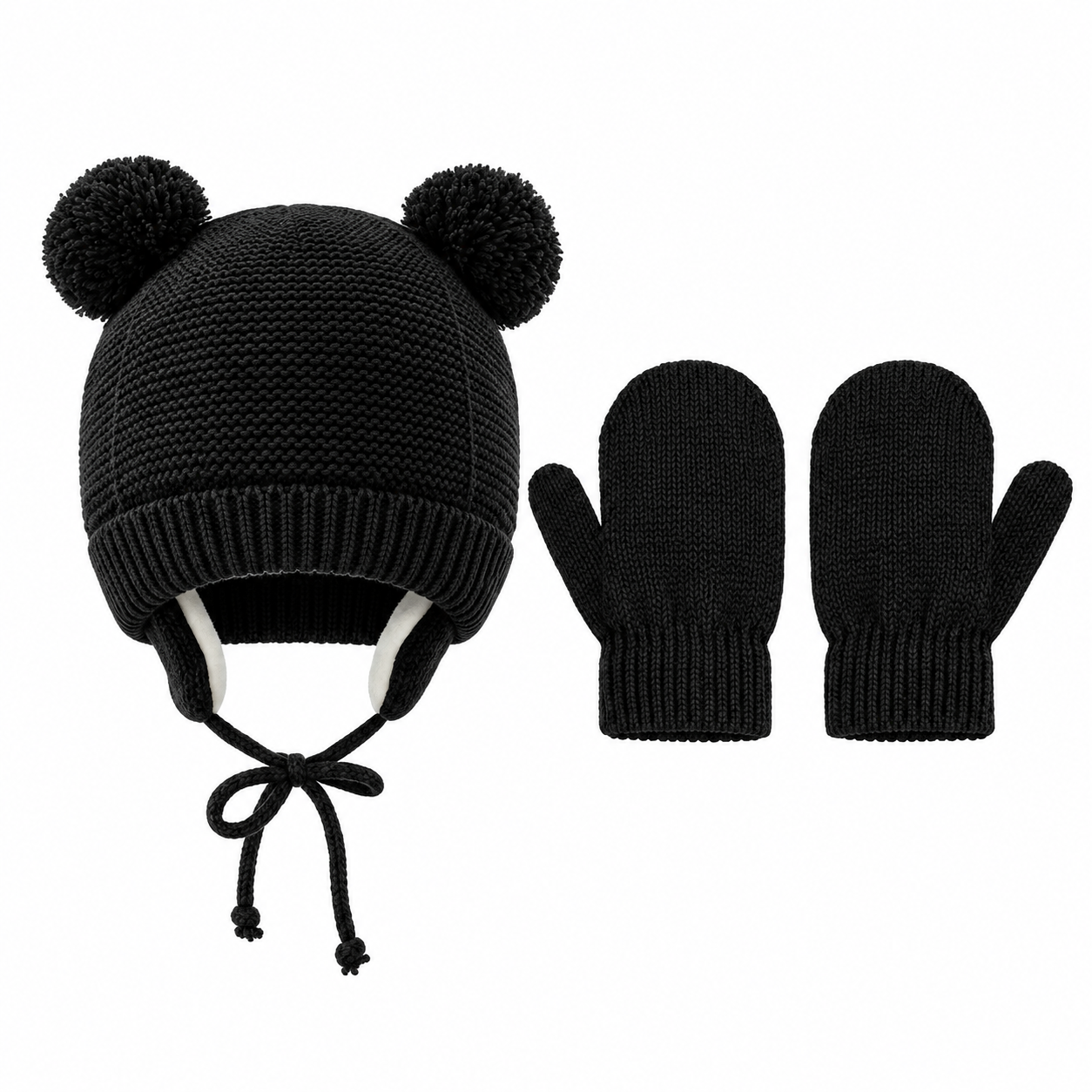 Toddler Knit Winter Hat and Glove Set