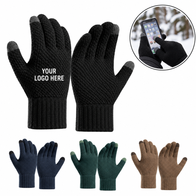 Unisex Knit Touchscreen Winter Gloves