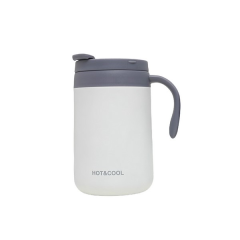 Vacuum-Insulated Hot & Cold Coffee Mug with Handle and Lid