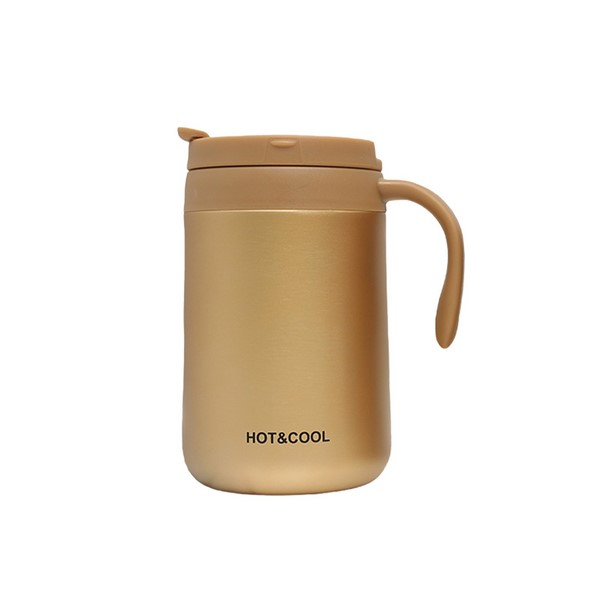 Vacuum-Insulated Hot & Cold Coffee Mug with Handle and Lid