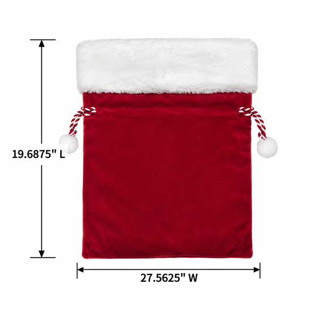 Velvet Christmas Santa Gift Sack