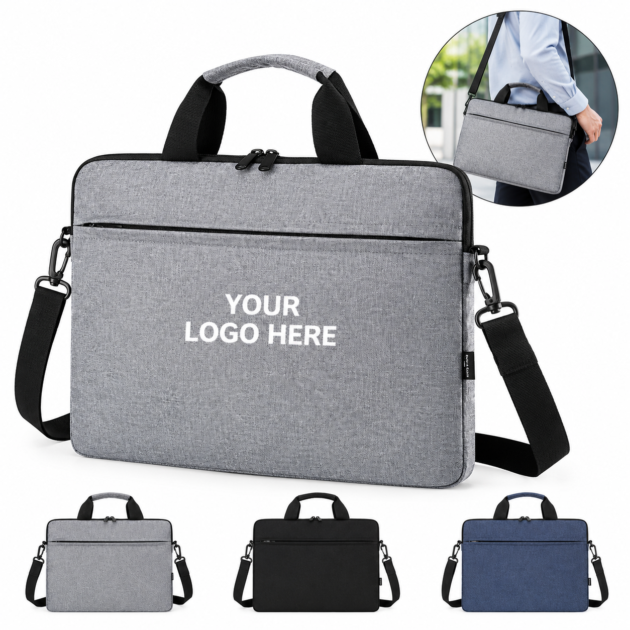Waterproof Polyester Laptop Backpack With Removable Shoulder Strap