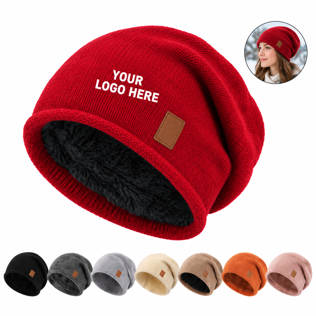Wool Slouchy Winter Beanie