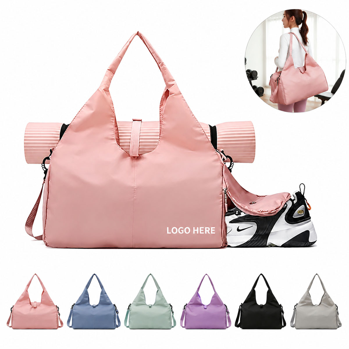 Yoga Gym Bag With Shoe Compartment
