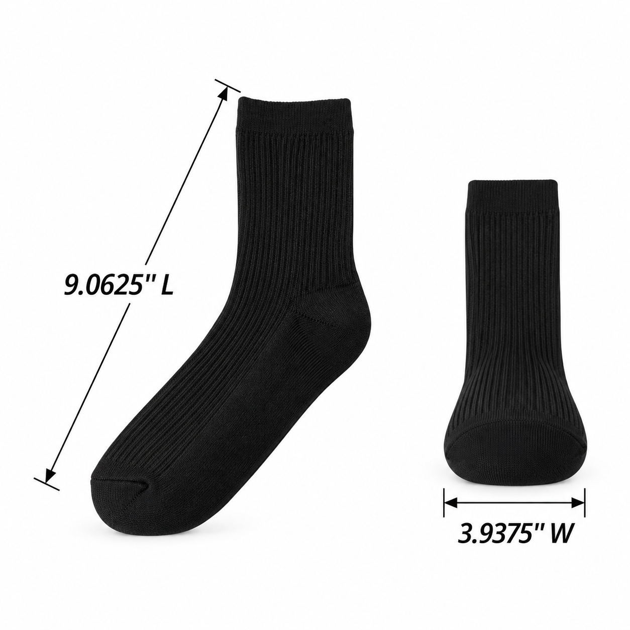 Moisture Wicking Cotton Blend Crew Socks