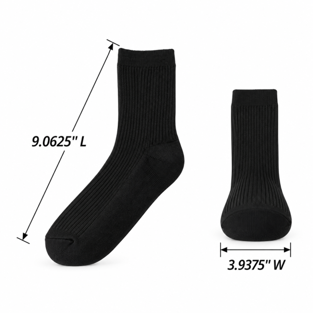 Moisture Wicking Cotton Blend Crew Socks