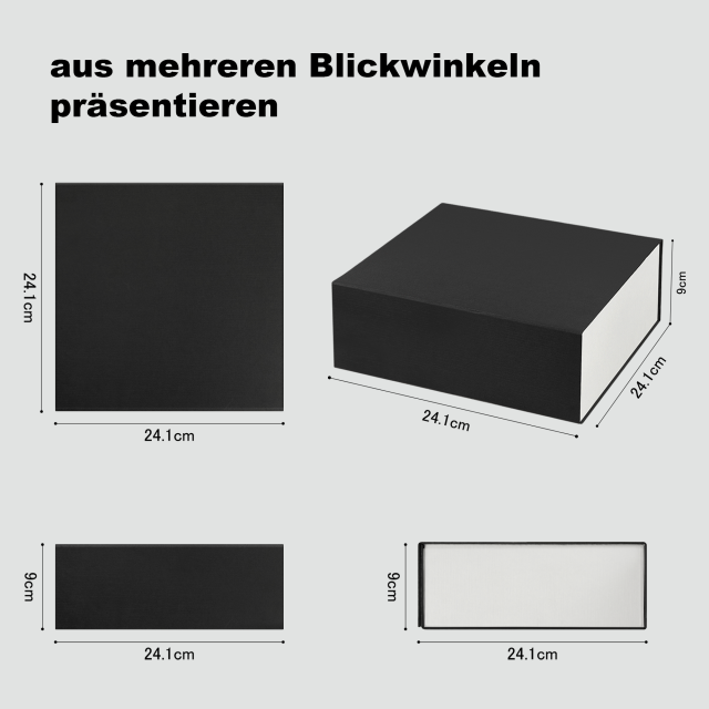 Sleek & Versatile Black Foldable Boxes