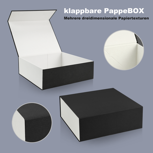 Sleek & Versatile Black Foldable Boxes