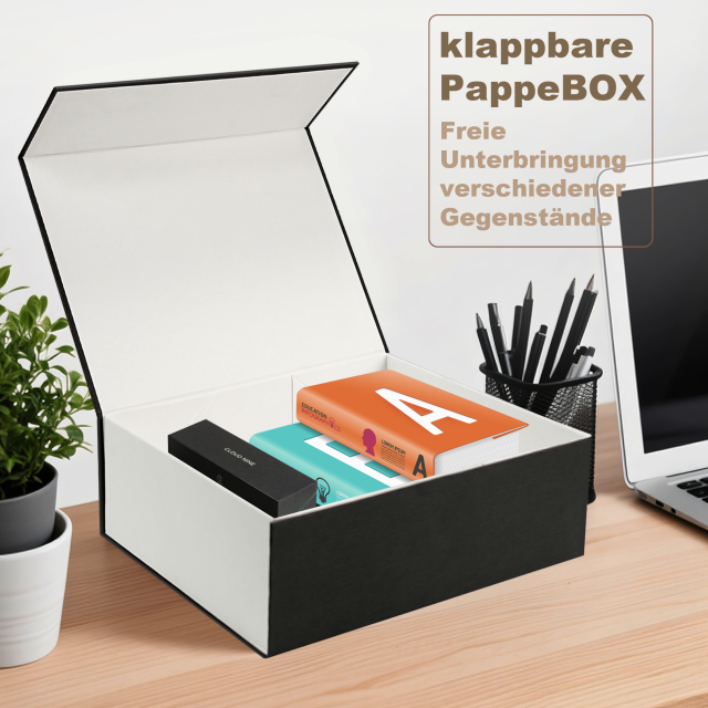 Sleek & Versatile Black Foldable Boxes