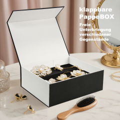 Sleek & Versatile Black Foldable Boxes