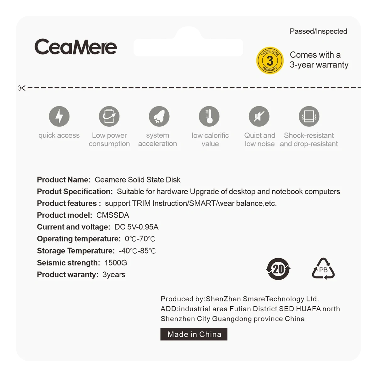 Ceamere / OEM SSD | Solid State Disk | Computer Hardware | SATA 2.5 Wholesale Supplier