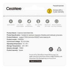 Ceamere / OEM SSD | Solid State Disk | Computer Hardware | SATA 2.5 Wholesale Supplier
