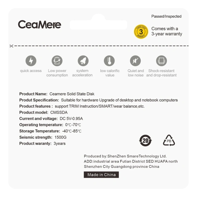 Ceamere / OEM SSD | Solid State Disk | Computer Hardware | SATA 2.5 Wholesale Supplier