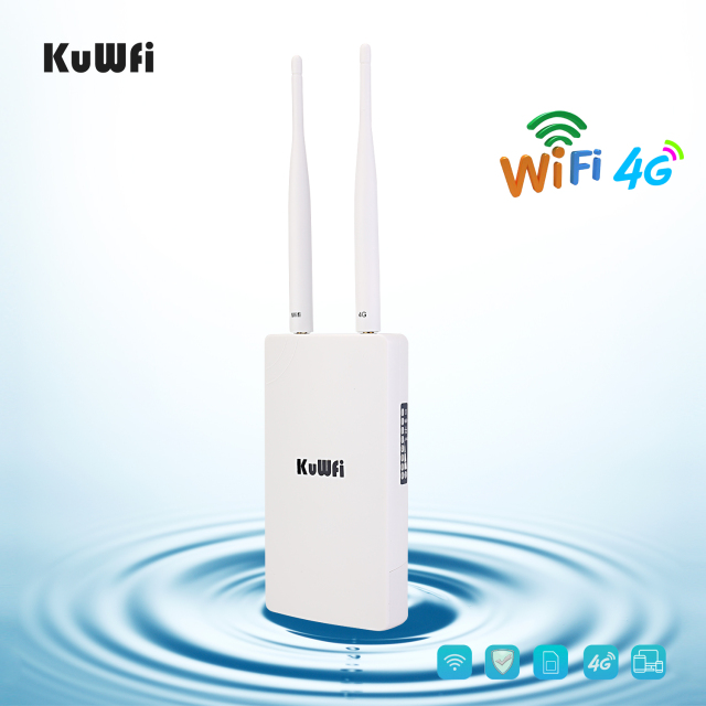KuWFi Waterproof Outdoor 4G CPE Router 150Mbps CAT4 LTE Routers
