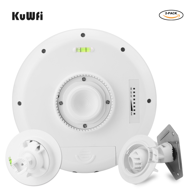 KuWFi 900Mbps Outdoor Wireless Wifi Bridge 5.8G Point to Point 3-5KM Wifi Coverage 24V POE Adapter