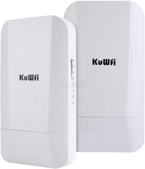 KuWFi 300Mbps CPE Wireless Bridge 14DBi 1KM point-to-point WiFi Extender Outdoor