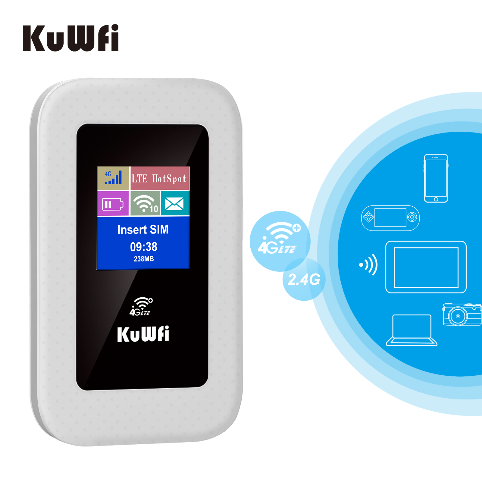 Portable 4G Router, 150Mbps Download Speed, Up to 10 WiFi Devices, Intelligent Security, Built in 2100mAh Lithium Battery, ABS Material, Asia/Africa/E 4G LTE Router 150Mbps WiFi Repeater Signal Amplifier Network Expander  Mobile Hotspot Pocket Wireless Mifi Modem SIM Card Slot - AliExpress