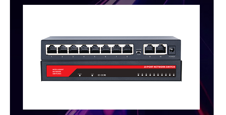 KuWFi Gigabit Network Switch 100/1000Mbps Switch 5/8/10 Port RJ45 LAN Hub Desktop Fast Ethernet Switch for Office Dormitory Home