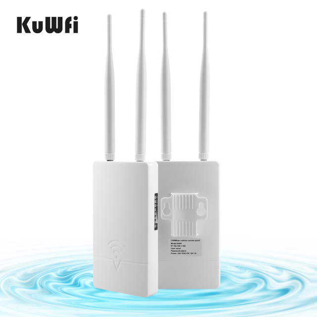 KuWFi Ip65 Wireless Access Point 24v 5dbi Poe Wifi Repeater