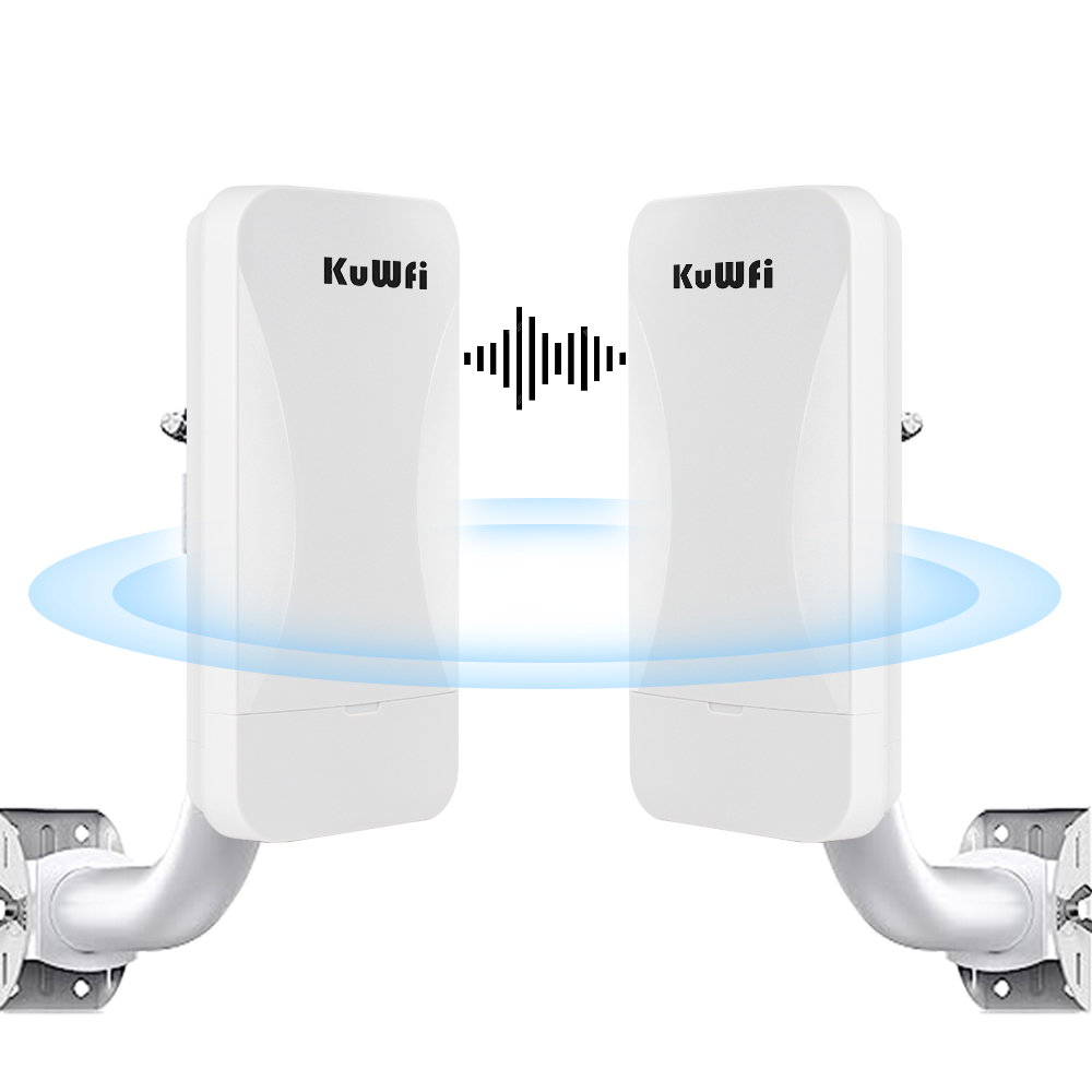 KuWFi 1-2KM Wireless bridge 2.4G 300Mbps Outdoor CPE AP/ Repeater Point to Point Wireless Bridge