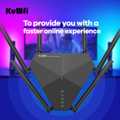 KuWFi cat6 wifi router rj11 port vpn 4g wireless router 2.4g 5g unlocked 4g modem wifi router with sim card slot
