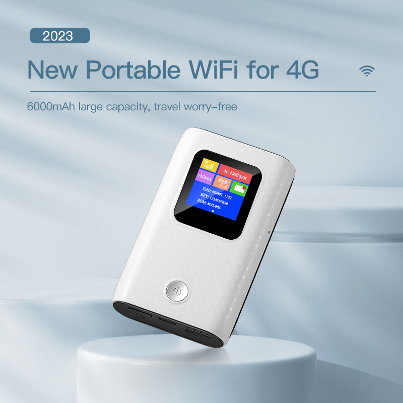 6000Mah Battery KuWFi Wifi Router 150mbps Pocket Wifi Router 4g Lte 10 Users Power Bank Modem 4g