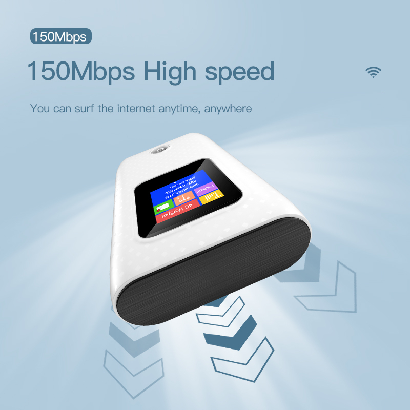 6000Mah Battery KuWFi Wifi Router 150mbps Pocket Wifi Router 4g Lte 10 Users Power Bank Modem 4g