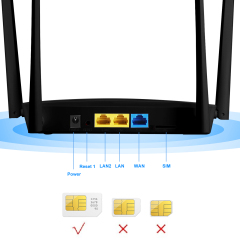 KuWFi CAT6 Wifi Router Dual Band 1200mbps Lte 4g Wifi Router Unlocked Modem Wireless 4g Router with Sim Slot
