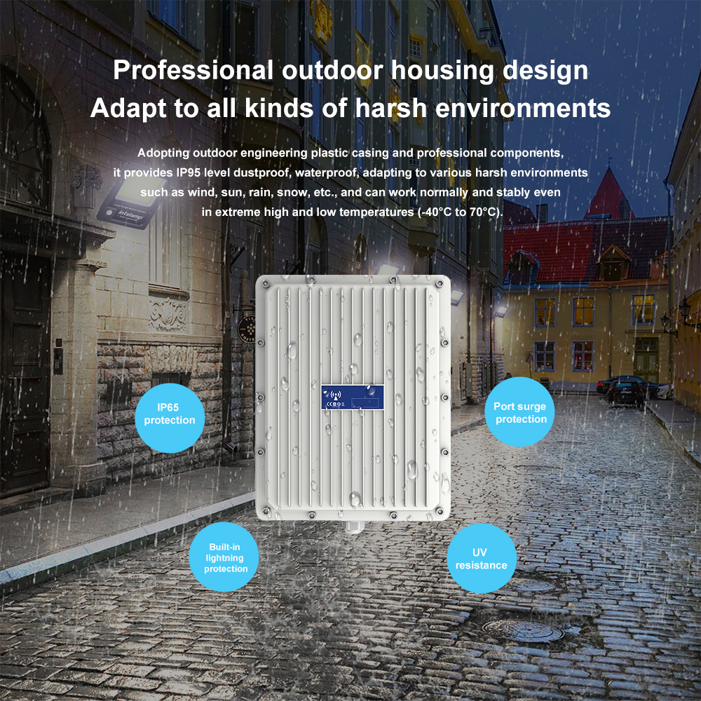 KuWFi 3000Mbps dual band 200-500meter QSDK OpenWRT IP67 Waterproof Gigabit outdoor access point
