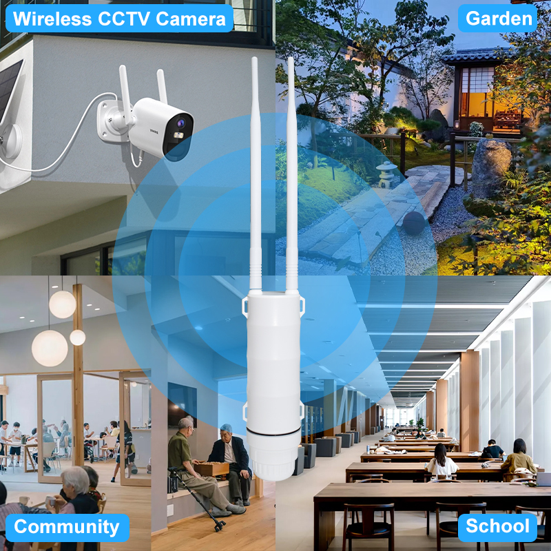 KuWFi 1200Mbps 100-300 meters wifi coverage IP65 waterproof Outdoor Access Point with 1000Mbps port